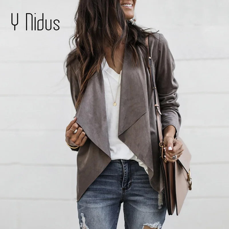 Women font b Slim b font Blazers Autumn Suit Jacket Female Office Lady Suit None Button