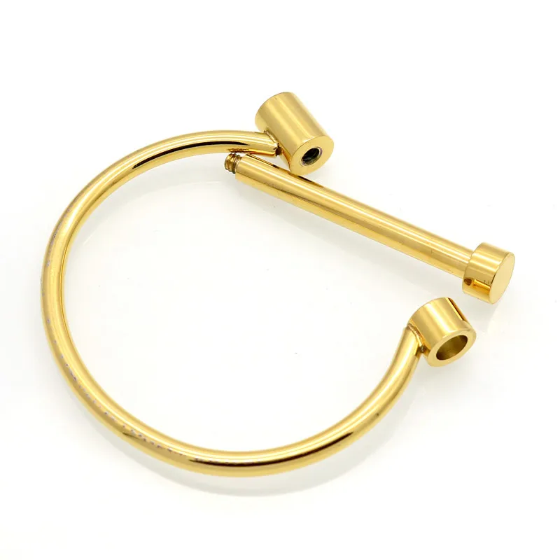Fashion Luxury Famous Brand Jewelry Love Screw Cuff Bracelet For Women Gold Color Stainless Steel Bracelets & Bangles Wholesale 5