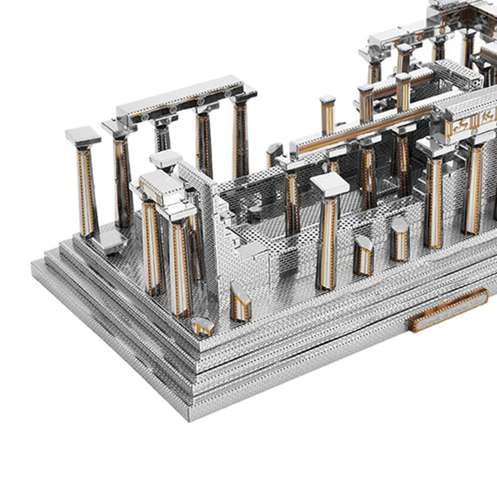 142pcs/ set 3D Metal Puzzles - DIY Greece Temple of Athena Model Assemble Model Kits Jigsaw Building Toy Home Decor Souvenirs