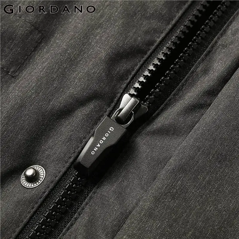 Giordano Men Duck Down Jacket Men Grey Duck Down Detachable Mid-long Down Jacket Machine Washable Windproof Doudoune Homme Warm - Image 6