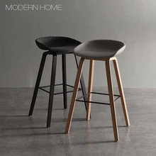 Современный дизайн, Массив дерева, ткань, мягкий чехол, мягкий барный стул, роскошная Мода, лофт, для дома, кухни, комнаты, счетчик, табурет, 1 шт