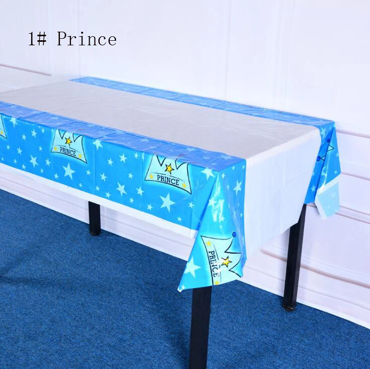108 180cm 43 70inch Plastic Tablecloth Prince Princess For