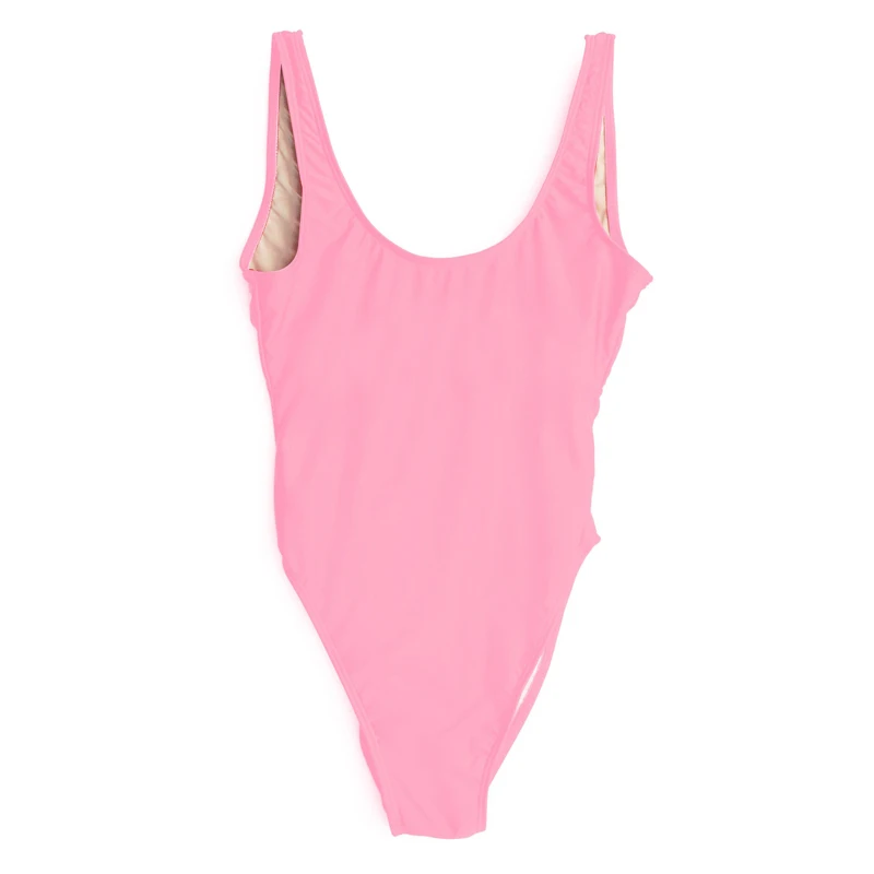 Сплошной цельный купальный костюм, пустой сексуальный купальный костюм, купальный костюм для женщин с высокой посадкой, купальный костюм, черный mayo badpak, пляжная одежда, красный цвет - Цвет: pink