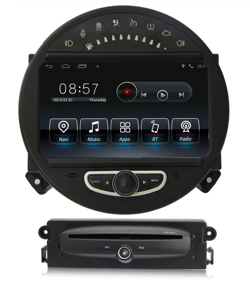 Best Android 5.1 Car DVD Player GPS Navigation for BMW Mini Cooper 2006-2013 with Radio Bluetooth USB SD AUX Stereo 3G WiFi 4Core 0