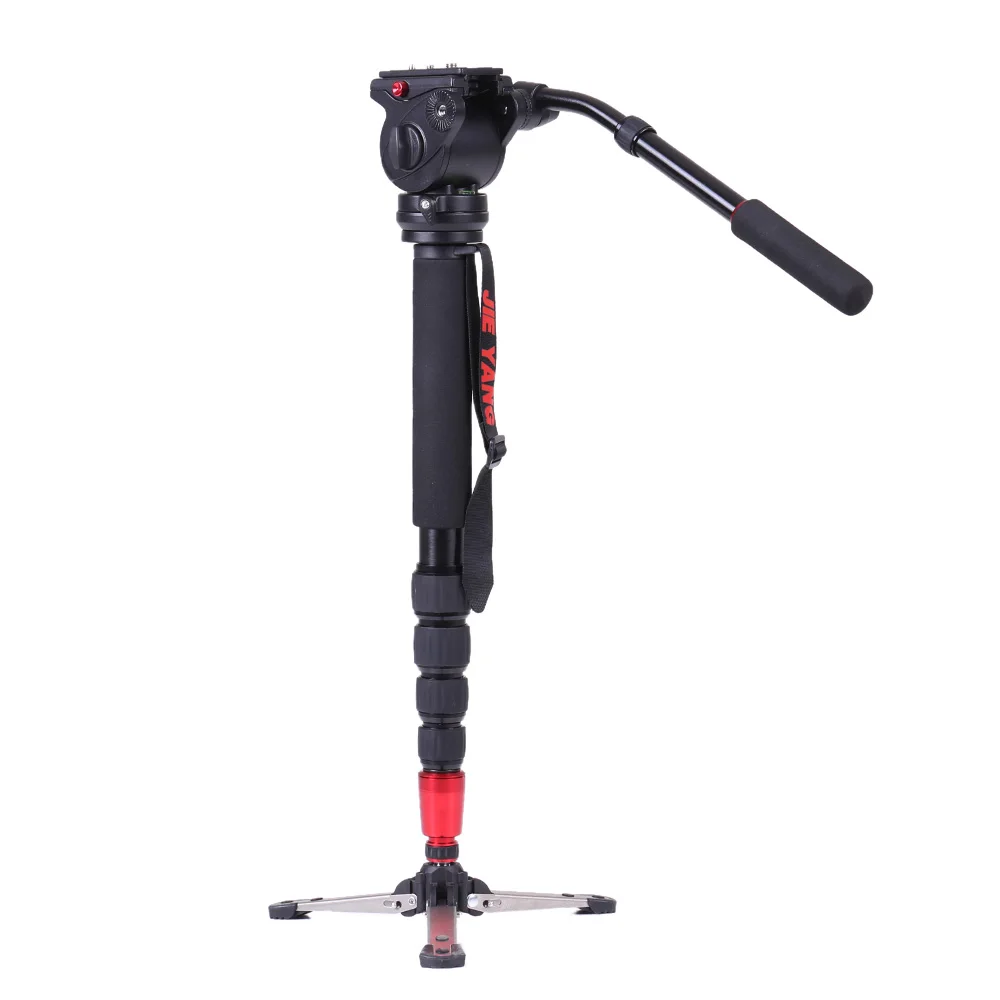 JY0506 Professional Aluminum Alloy Camera Monopod with Fluid Head for