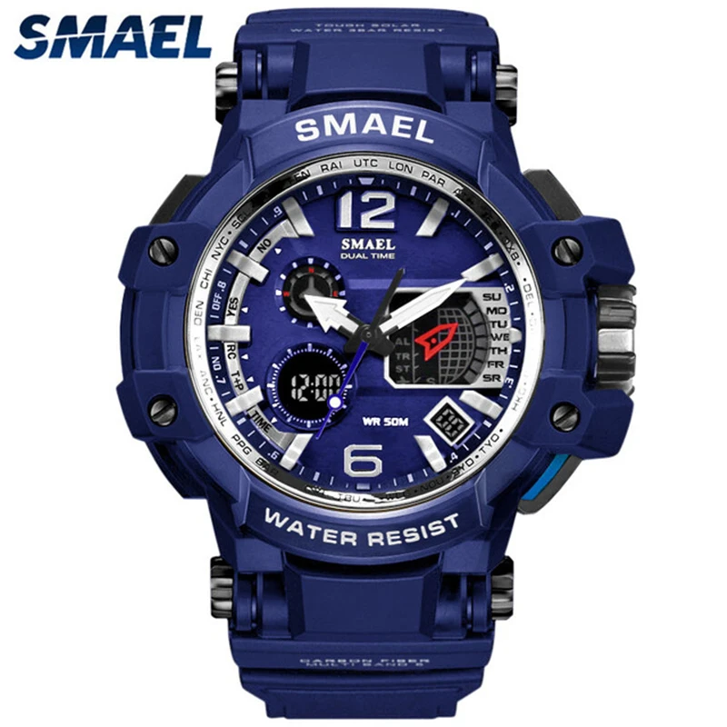

SMAEL Men's Sport Watches LED Digital Watch Men Waterproof Alarm Military Casual Analog Quartz Clock Men Gift Relogios Masculino