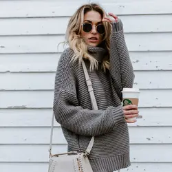 2018 брендовые модные зимние теплый свитер Для женщин с длинными рукавами эластичный свитер женский пуловер Водолазка вязаные свитера Топы