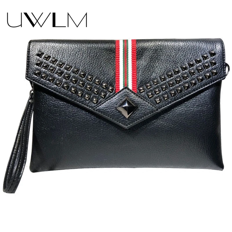 2018 Clutches Envelope Bags Rivets Messenger Large capacity Soft