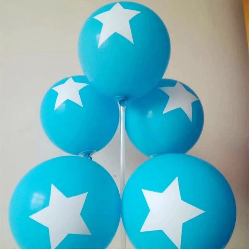 

Star Blue Balloons 30pcs/lot12 Inch 2.8g Round Latex Inflatable Balloon Decoration Party Birthday Boy Baloons Wedding Supplies
