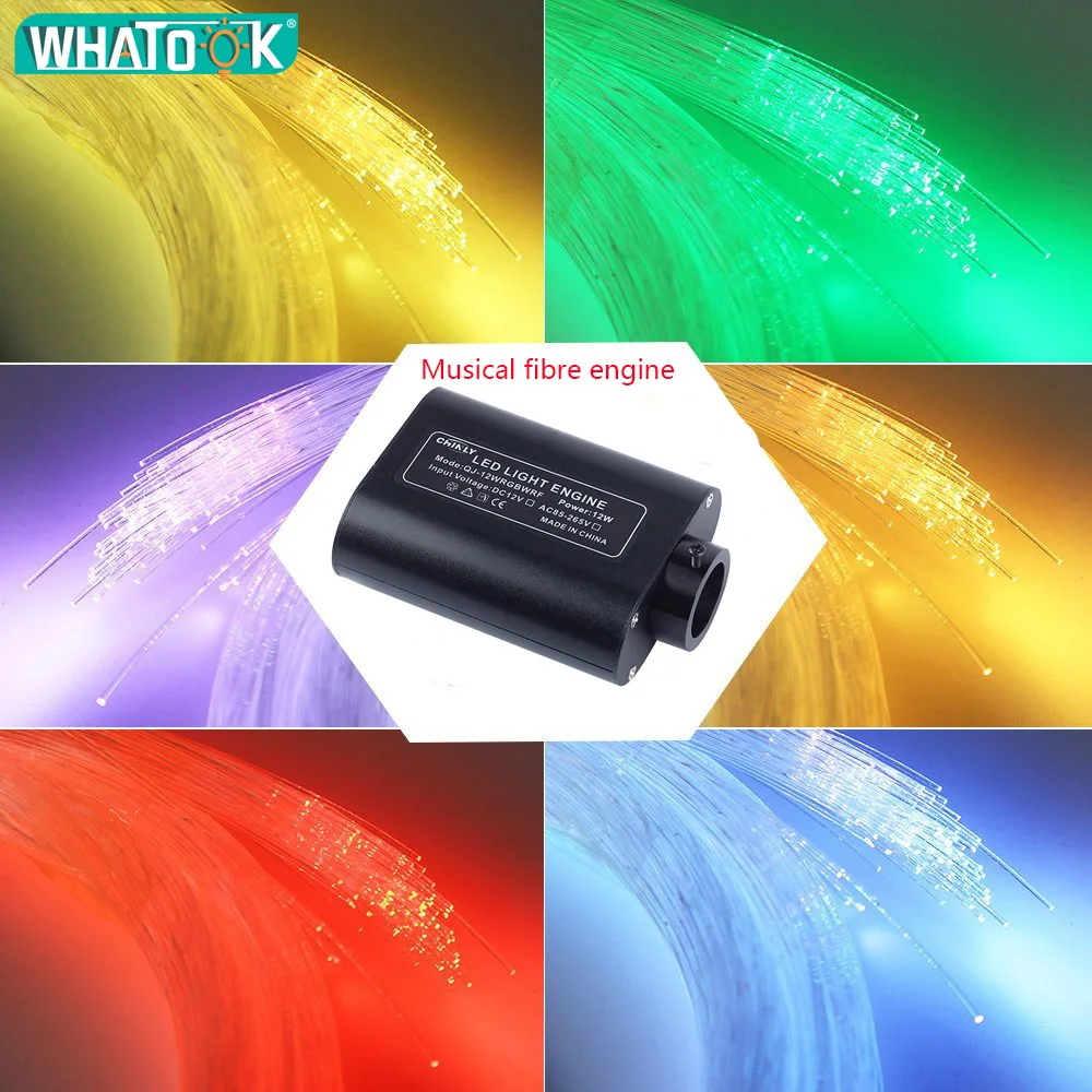 Musical LED Fiber Optic Engine Light with 28 Key RGBW Remote Control