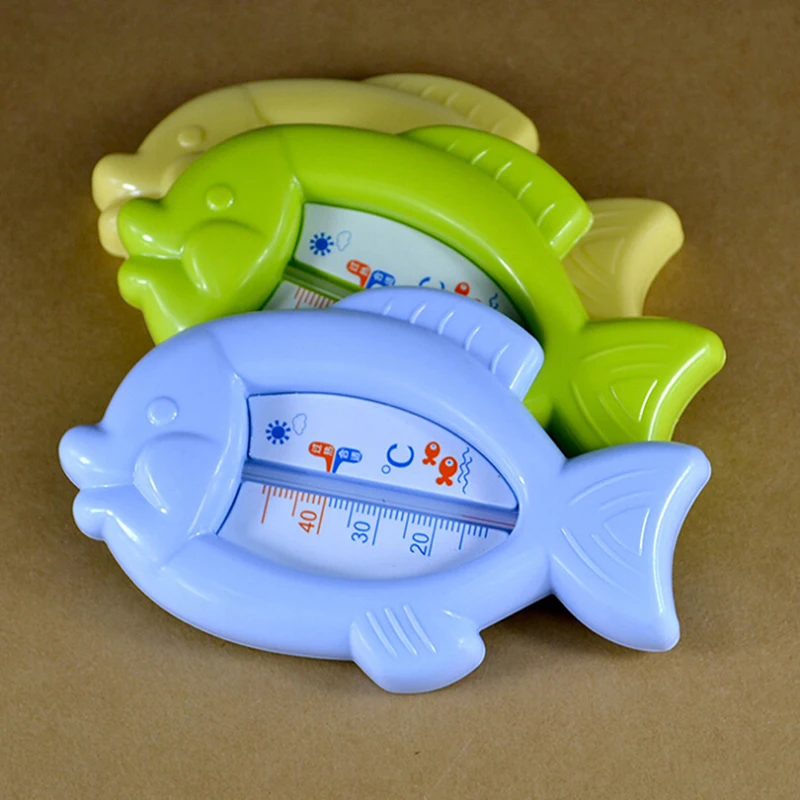 1 плавающий ПК Термометры для воды поплавок в форме рыбы безопасная пластиковая Ванна датчик для воды термометр милые детские термометры Для Ванны Игрушка