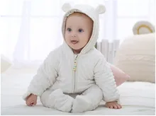 2016 Winter Newborn Baby Outfits Cotton Thicken Warm clothes Infant Hooded Jumpsuit Clothing Baby Boys Girls Rompers Overalls