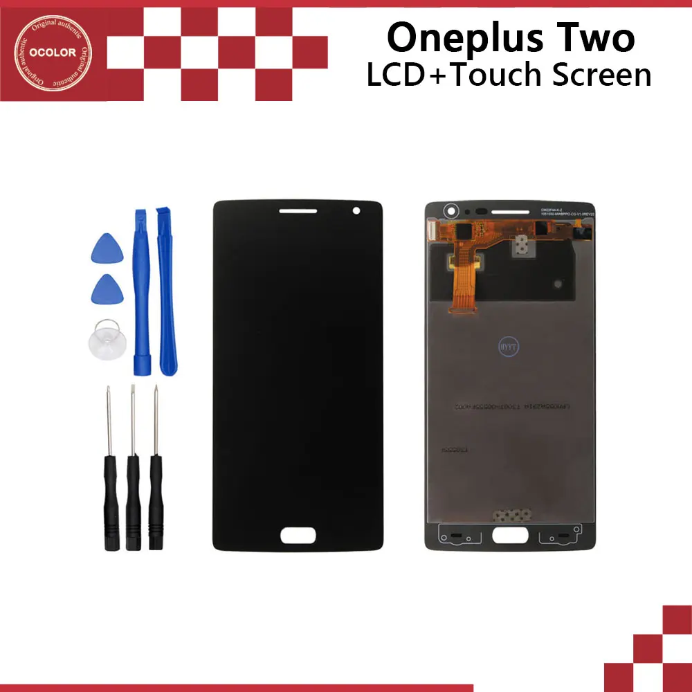 

ocolor For OnePlus two LCD Display and Touch Screen Assembly Perfect Repair Part 5.5 inch For OnePlus 2 Good quality+Tools