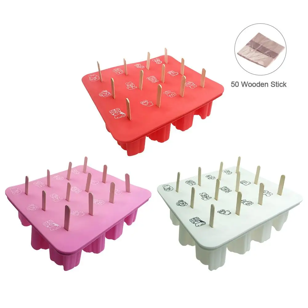 

Cake Decorating Tools 12 Zodiac 50 Wooden Stick Holes Animal Shape Silicone Popsicle Ice Cream Mold Baking Molds Kitchen Gadgets