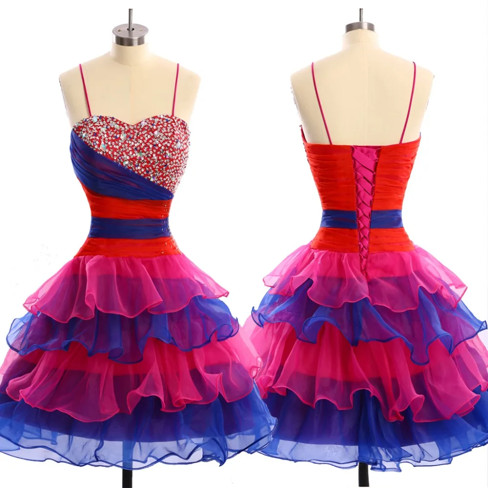 rainbow homecoming dresses