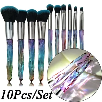 

10Pcs/Set Multifunctional Makeup Brushes Foundation Powder Blush Eyeshadow Concealer Lip Eye Make Up Tools Cosmetic Beauty kit