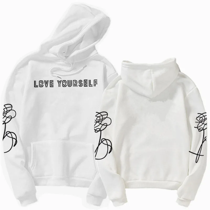 Любить себя Толстовка HENJOY love yourself толстовки с капюшоном и свитшоты с капюшоном Bangtan Boys, K-POP Толстовка Love yourself толстовки