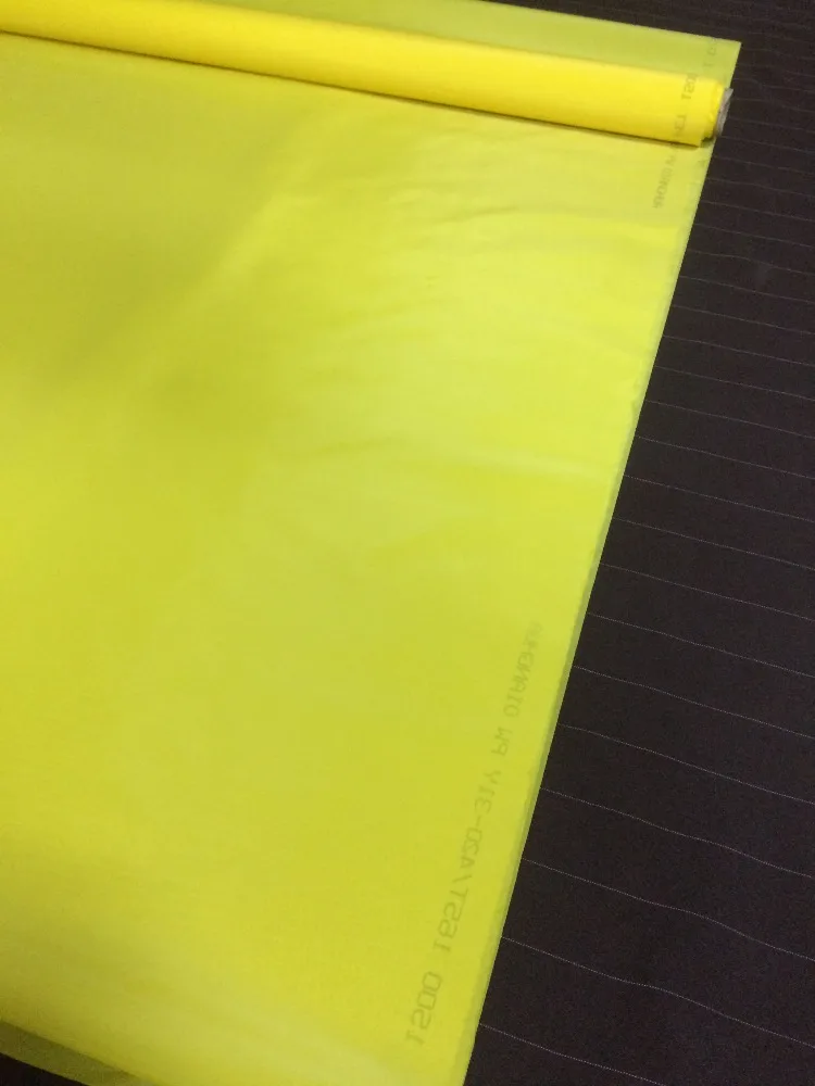 Yellow 77T 48um 260CM screen printing fabrics for printingin Window