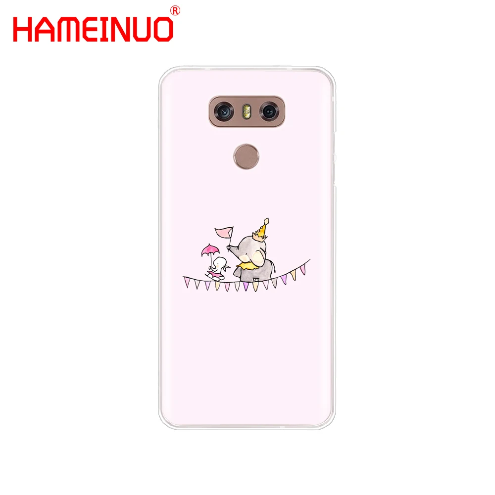 Чехол для телефона с изображением милого слона и кролика HAMEINUO LG G7 Q6 G6 MINI G5 K10 K4 K8 2017