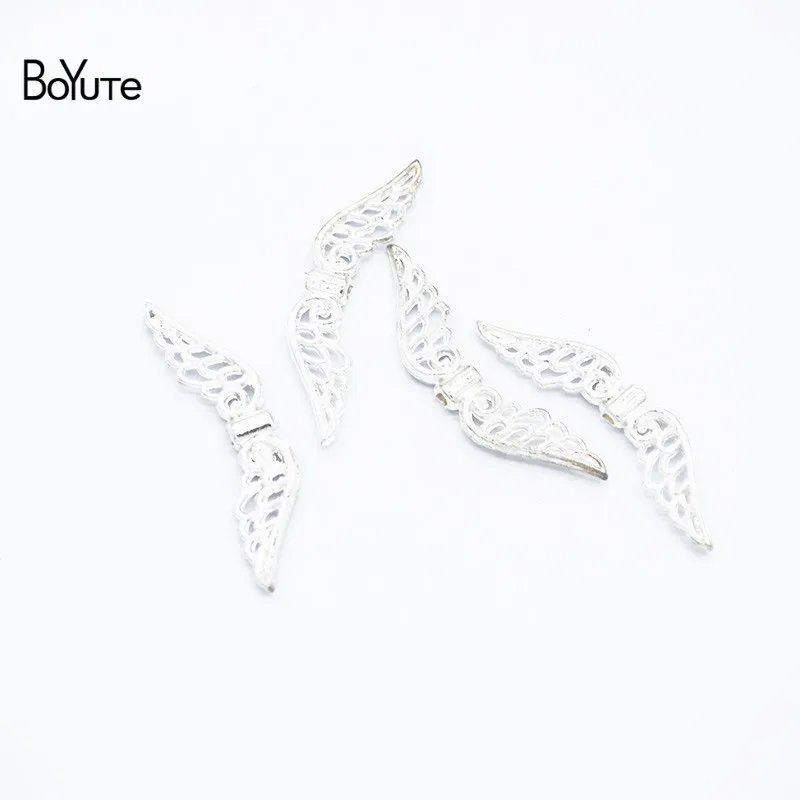 BoYuTe (100 PiecesLot) 318MM with 1MM Hole Metal Alloy Angel Wing Beads Diy Hand Made Jewelry Accessories Wholesale (5)