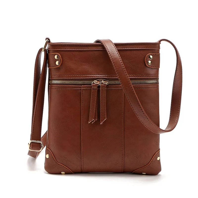 Women Messenger Bag Women Shoulder Bag Crossbody Bag European Vintage Women Bag Double Zipper