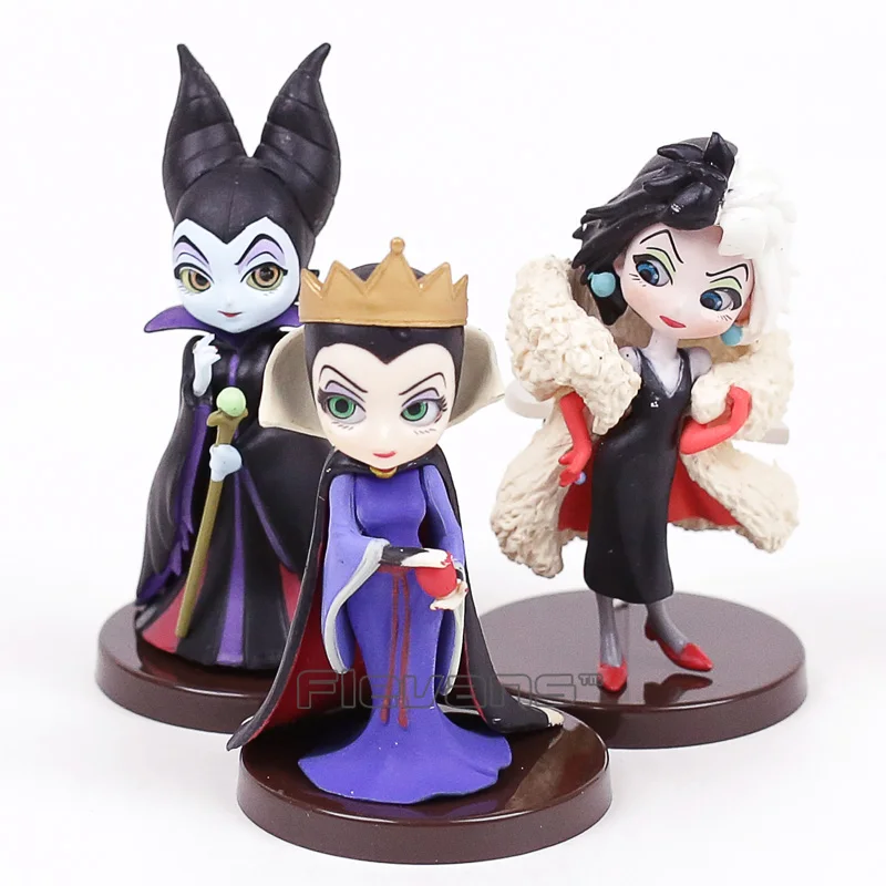 Beste Q Posket Tekens Prinsessen Evil Queen Villains PVC Figuren Speelgoed 3 stks set 8 ~ 9 cm