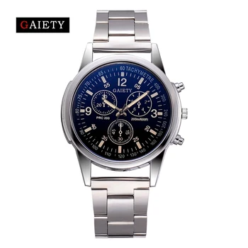

Gaiety Brand Men Watches Luxury Silver Stainless Steel Dress Quartz Watch Clock Fashion Business Casual Watch Relogio Masculino