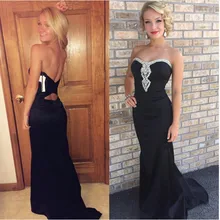 2017 neue Lange Meerjungfrau Prom Abendkleid Schatz Frauen Sexy Sleeveless Bodenlangen Vestido De Fiesta Perlen-partei-kleid EF53