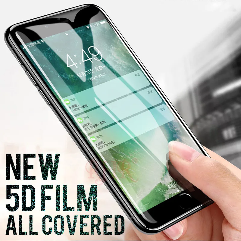Защитное стекло RHR 5D для iPhone 6 7 S 8 Plus X закаленное защитное пленка|Защитные стёкла и