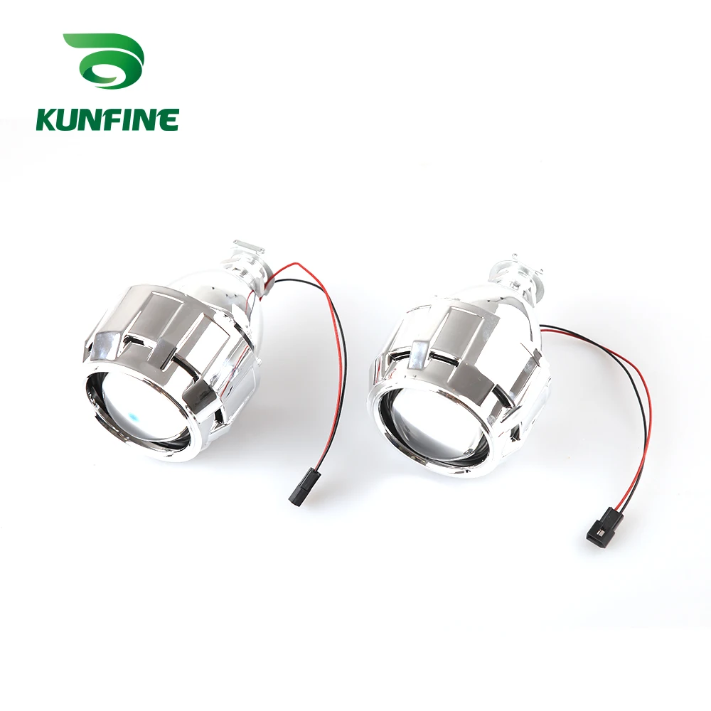 KUNFINE 2PCSlot 2.5 inch Bi-Xenon HID Projector Lens With high low beam for car headlight H1 halogen or xenon bulb (5)