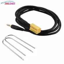 Com duas teclas de rádio para fiat grande punto al-fa 159 adaptador de cabo de entrada aux de carro estéreo reprodutor de áudio de 3.5mm