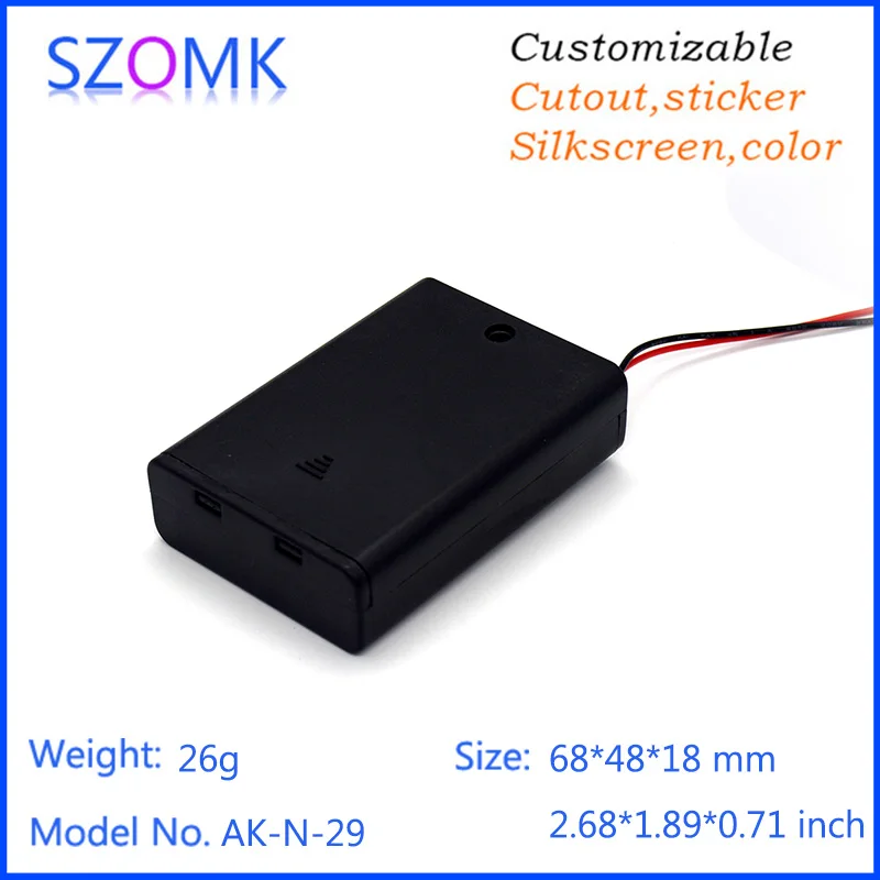 

one piece abs plastic electrical cabinet enclosure plastic box for pcb plastic box for electronics project housing 68*48*18mm