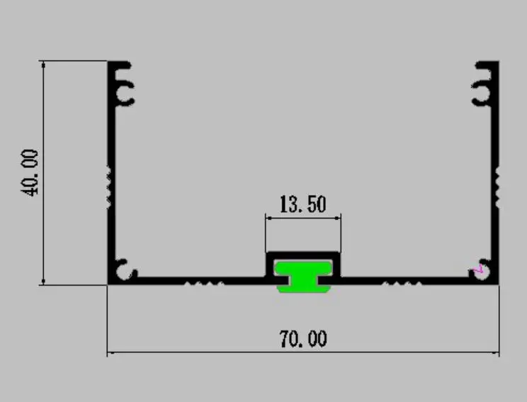 Бесплатная доставка украшения светодиодный линейный свет корпус 70x40 мм алюминиевый профиль для светодиодов экструзии канала висит