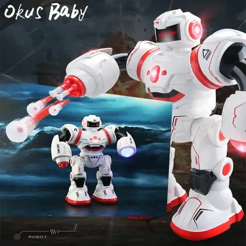 Robôs de Brinquedo para Crianças Mais Novo Controle Remoto Programável Defensor Robat Brinquedos Educativos Inteligente Musical Dança rc Presente 2020