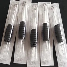 40 шт. 3RL Черный кремний ручка татуировка иглы и наконечники трубки 19 мм 3/" одноразовые держатели с иглами для татуировки наконечники ручки с иглами