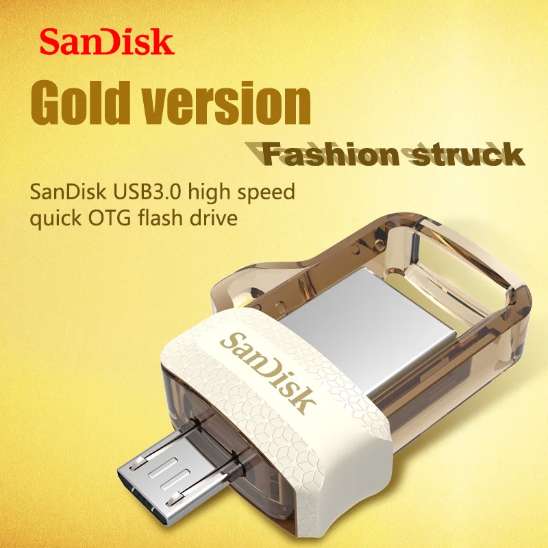 Новая версия sandisk sdd3 экстремально высокая скорость двойной OTG USB флеш-накопитель 64 ГБ флеш-накопители 32 Гб 150 м/с флешки USB3.0 usb флешки