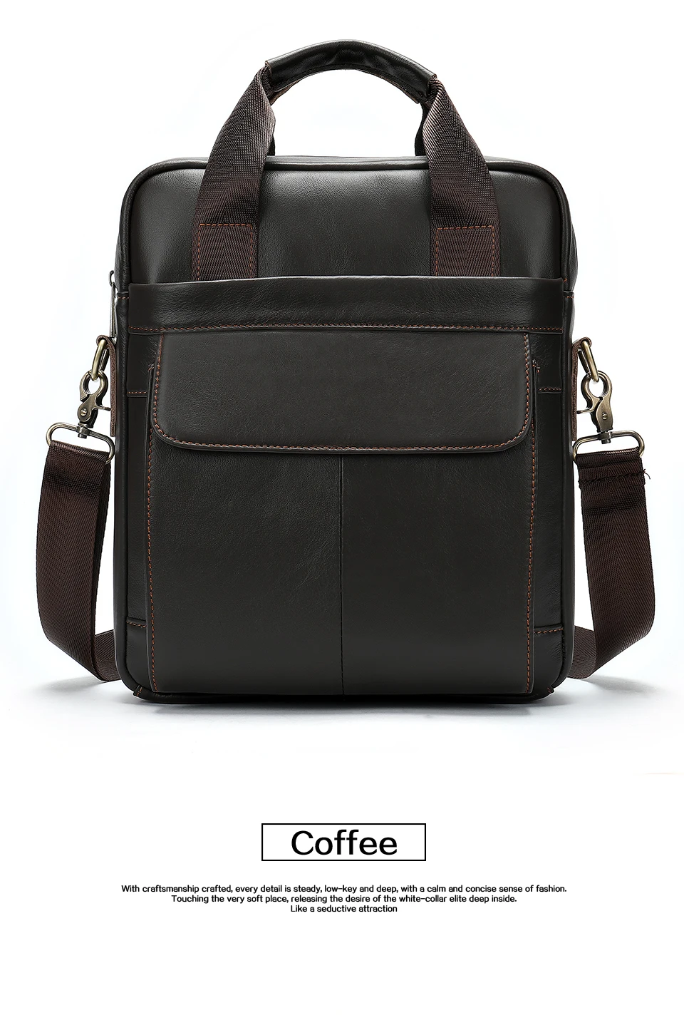 10 men's bag messenger bag men leather crossbody bags for men handbag business men's shoulder bag for 13.3'' laptoppurse