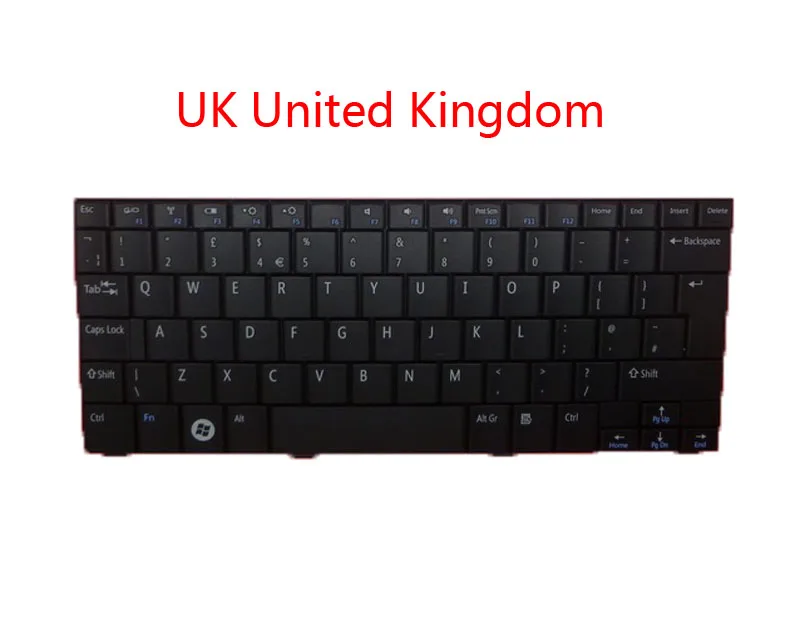 Ноутбук US UK CN JP клавиатура для DELL Inspiron Mini 10V 1010 1011 английский простой китайский