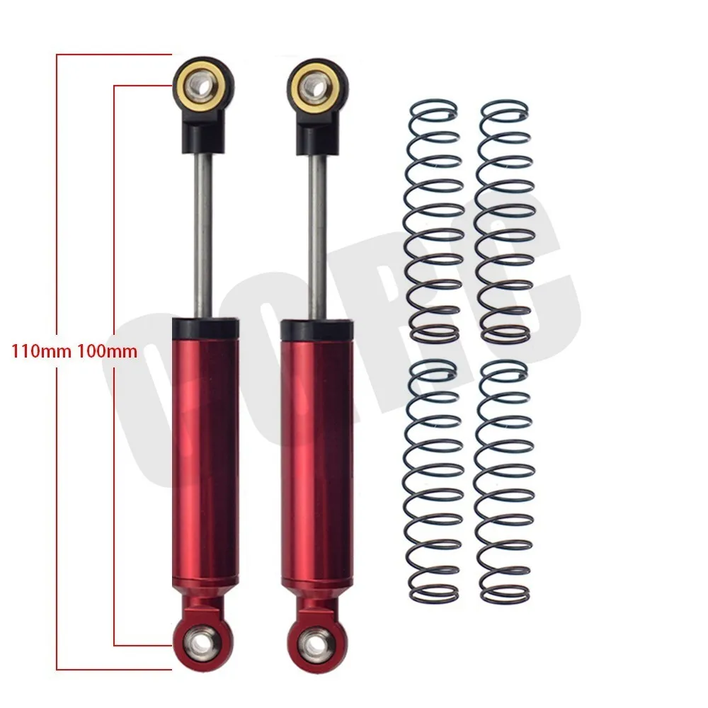 2 шт. Alumiunm масляная подвеска амортизатор внутренние Пружинные амортизаторы 90 мм 100 мм 110 мм для Scx10 D90 Wraith Trx-4 90046 Rc автомобилей - Цвет: Red 110mm 2pcs