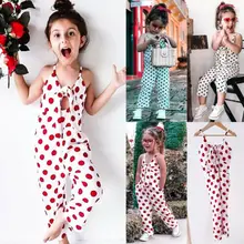 Fashion Sleeveless Polka Dot Toddler Baby Girl With Bow Romper Harem Pants Jumpsuit Outfit Clothes Fashion Sleeveless Polka Dot Toddler Baby Girl With Bow Romper Harem Pants Jumpsuit Outfit Clothes