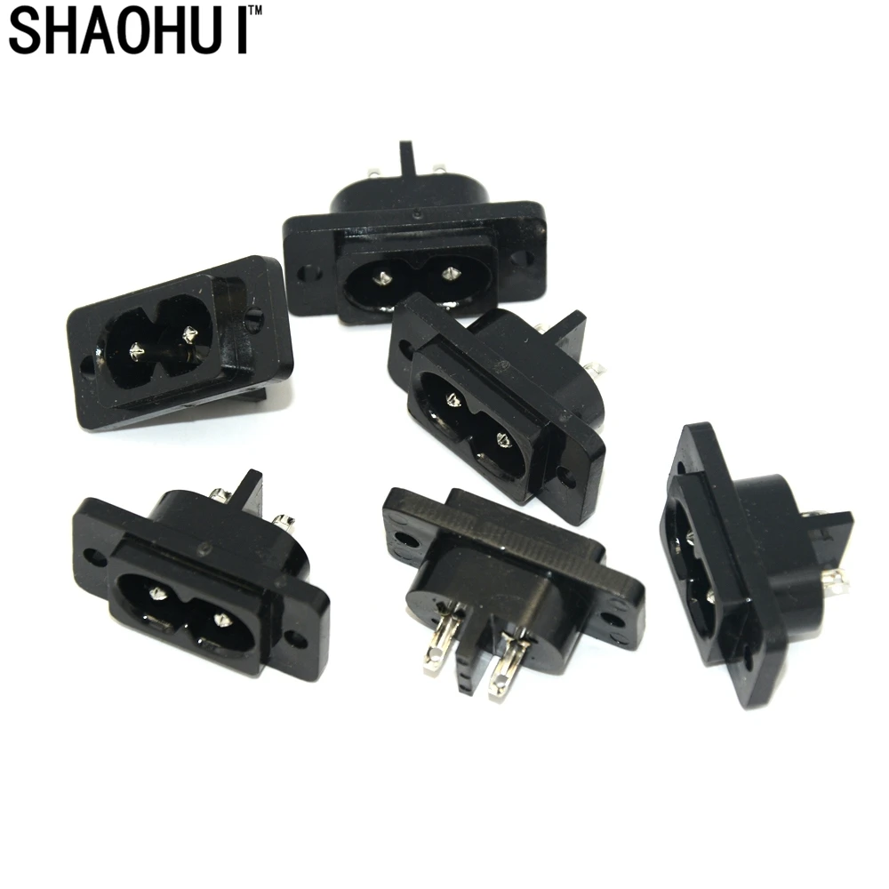 

100Pcs/lot Hot Sale 2 Pin Power Socket AC power jack Outlet free shipping