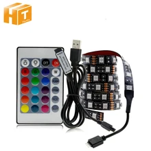 Светодиодная лента USB 5050 RGB сменный светодиодный фоновый светильник для ТВ 50 см 1 м 2 м 3 м 4 м 5 м гибкий светодиодный светильник DIY