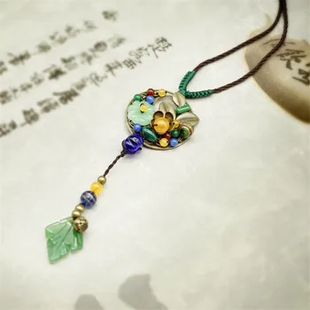 

women necklace new arrival long green maple leaf pendant chokers fine necklaces fashion beautiful jewelry accessories BX084