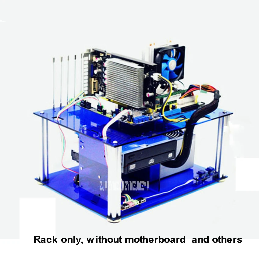 DIY персонализированный акриловый компьютерный корпус стойка Настольный ПК чехол для компьютера для ATX материнская плата