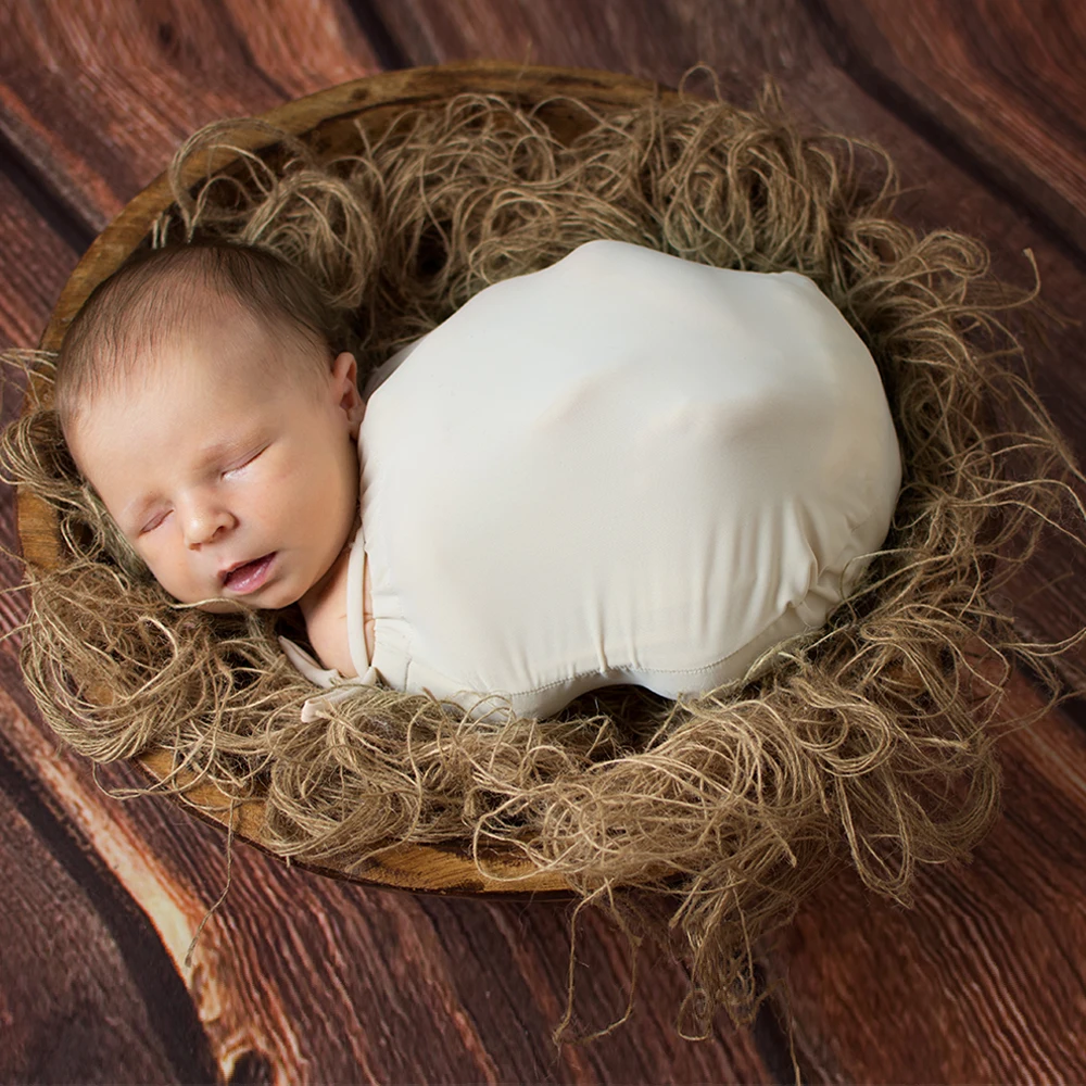 A Set Newborn Baby Easy Swaddle Wrap,Drawstring Sack,Handy Assistant Photo Shoot Prop for Little Infant Photography Accessories 2
