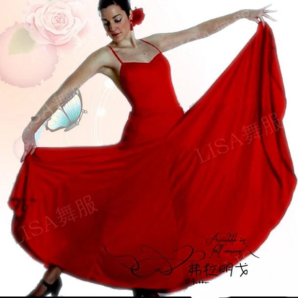 ZYLL Jupe Flamenco pour Femmes Classique Costume De Danse Espagnole Robe Gipsy
