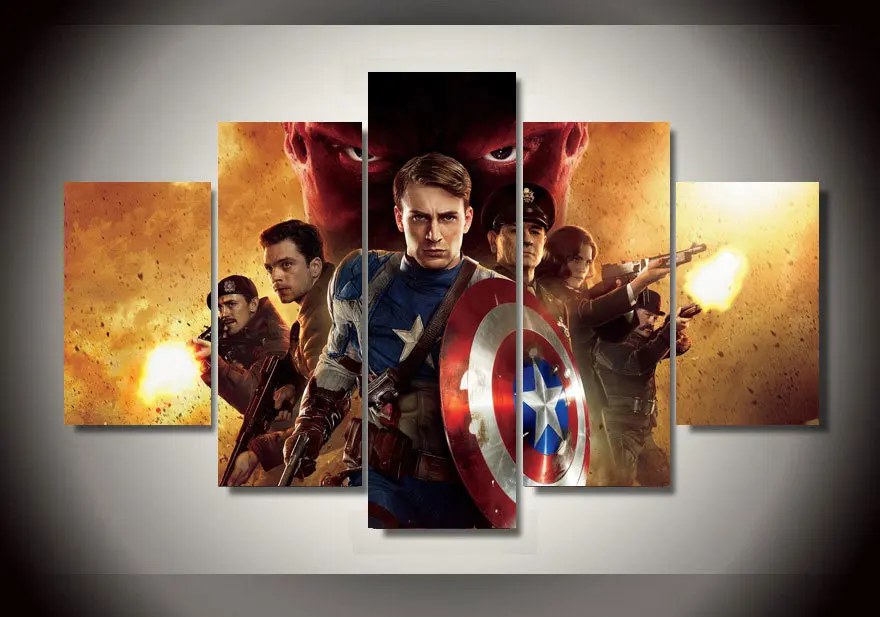 Captain America Wall Art aliexpress : buy famous movie posters captain america painting Captain America Wall Art aliexpress : buy famous movie posters captain america painting