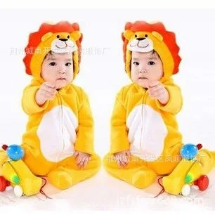 

Retail New Animal style Spring Autumn Winter Fashion Baby Romper Lion Costume Baby Fleece Pajamas