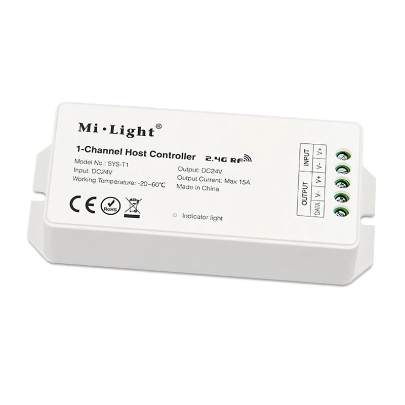 MiLight DC24V SYS-T1 1CH хост-контроллер, SYS-T2 усилителя мощности сигнала; подчиненных лампы Водонепроницаемый IP68 Разъем аксессуары