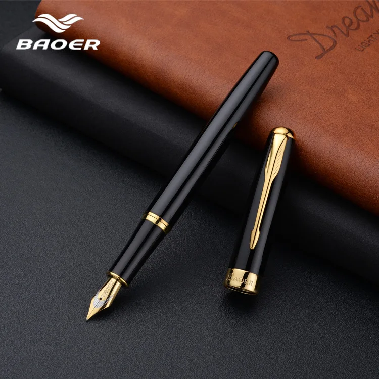 Baoer388 перьевая Ручка pluma fuente stylo plume перьевые ручки высокое качество Аутентичные penna stilografic подарочная ручка в деловом стиле